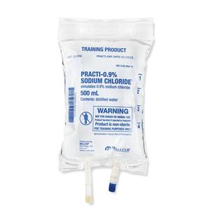 Practi-0.9% Sodium Chloride Simulated Medication Bag