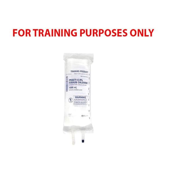 Practi-0.9% Sodium Chloride Simulated Medication Bag