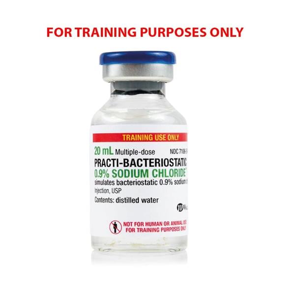 Practi-Bacteriostatic Sodium Chloride 0.9% Simulated Medication 30/Pk