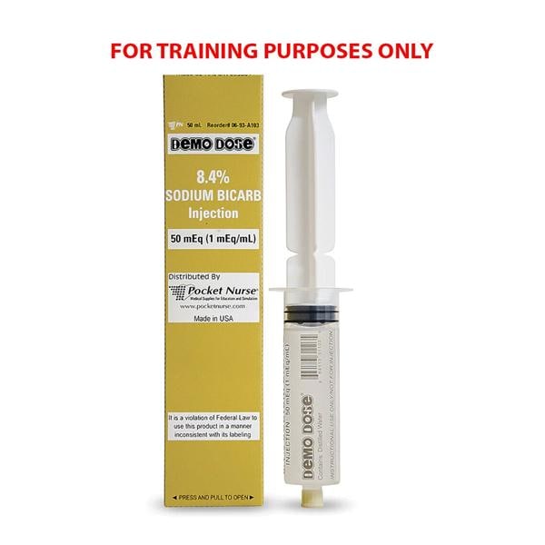 Demo Dose Sodium Bicarb 8.4% Simulated Medication Ea