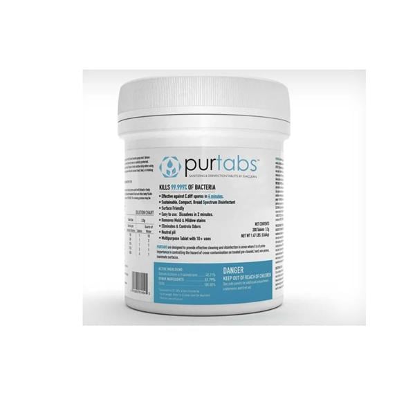 PurTabs Disinfectant Tablets 3.3 Gram 6 Packs of 200 6/Pk