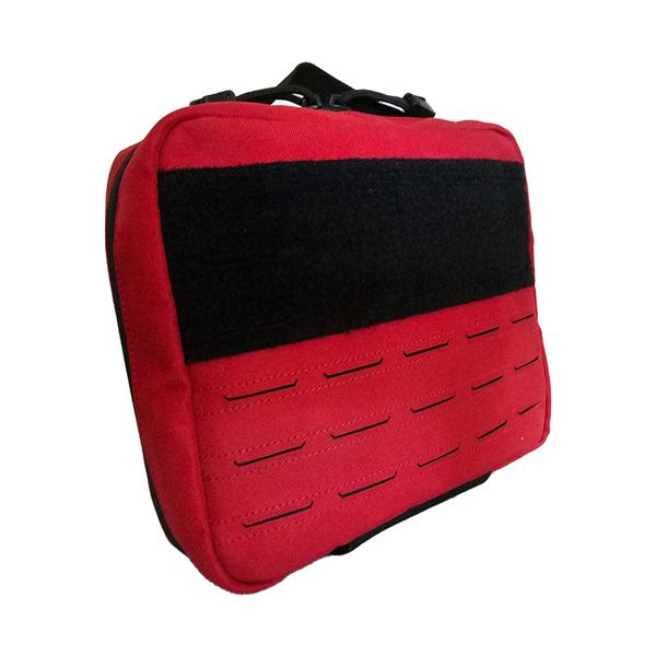 Cura Rip-Away Emergency Medical Pouch 2.5x9.5x8.5" Red Zipper Closure Cry Hndl