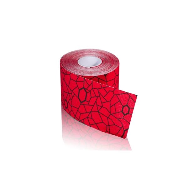 TheraBand Kinesiology Tape 98% Cotton/2% Spandex 2"x16.4' Red/Black Ea