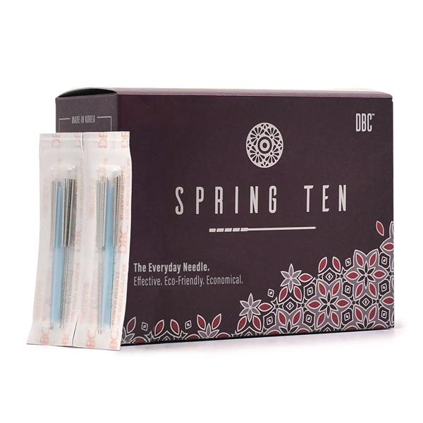 DBC Spring Ten Acupuncture Needle 0.25x50mm Silver Safety 1000/Bx