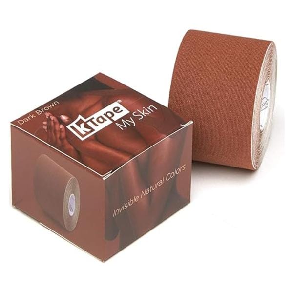 K-Tape My Skin Athletic Tape 96% Cotton/4% Spandex 2x16.4" Dark Brown Ea