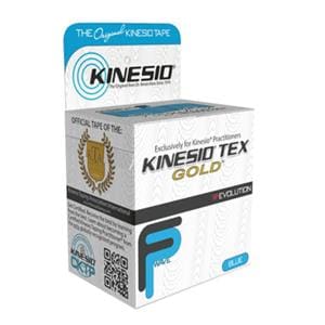 Kinesio Tex Gold FP Kinesiology Tape Cotton Fabric 2"x5.5yd Blue 6/Rl