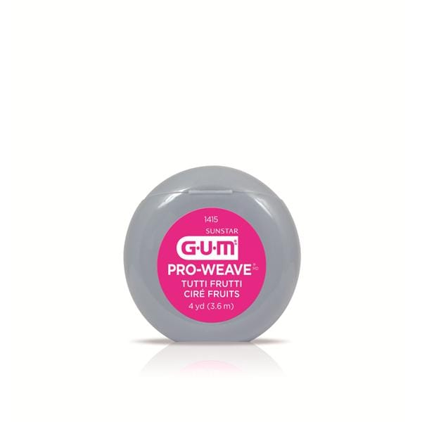 GUM ButlerWeave Floss Waxed 4 Yards Tutti Frutti Patient Size 144/Bx