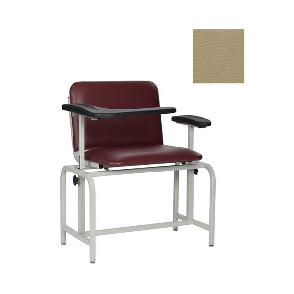 Blood Draw Chair Taupe Steel 450lb Capacity Ea