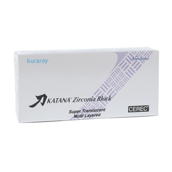 KATANA Zirconia STML Multi Layered Milling Blocks Spr Trns 12Z D3 f/ CRC 2/Bx