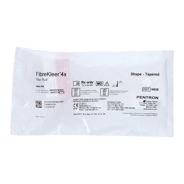 FibreKleer 4X Fiber Posts Complete System Kit Tapered Ea