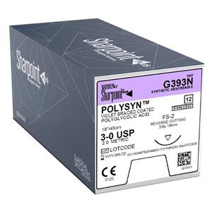 Polysyn Suture 3-0 18" Polyglycolic Acid Braid C-6 Violet 12/Bx