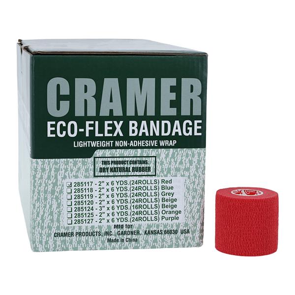 Eco-Flex Stretch Tape Elastic 2"x6yd Red 24Rl/Ca