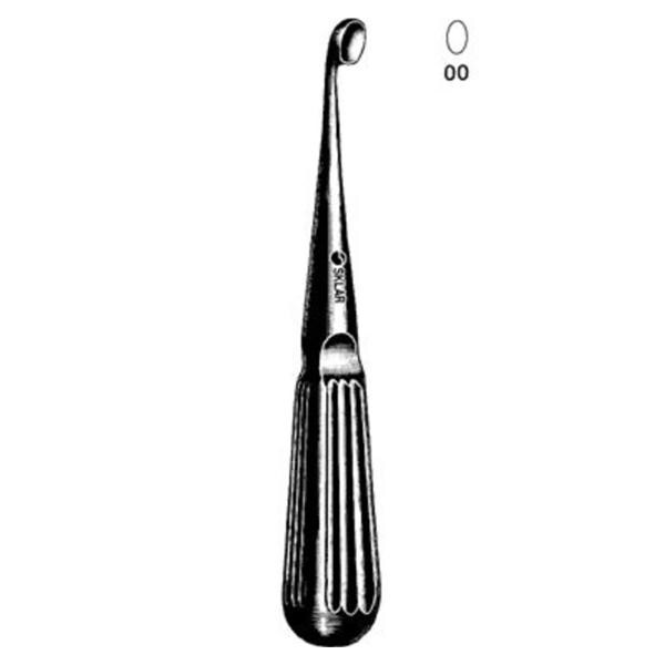 Bruns Bone Curette 6-3/4" Stainless Steel Ea