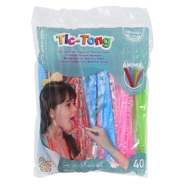 TicTong Flavored Tongue Depressor 5.5 in Plastic NonSterile 40/Pk