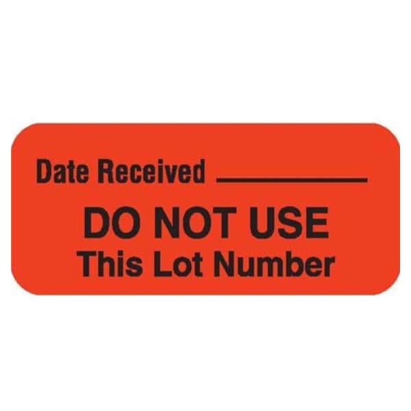 Permanent Label Orange 1-1/2x5/8" 1000/Rl