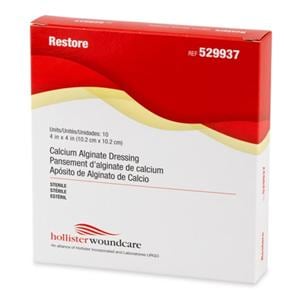 Restore Calcium Alginate Wound Dressing 4x4" Sterile Tan Highly Absorbent LF