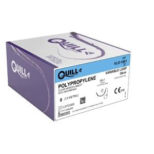 Quill Suture 0 30cm Polypropylene Monofilament SH-1 Clear 12/Bx