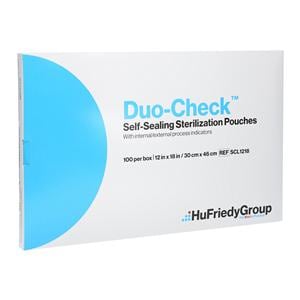 Duo Check Sterilization Pouch Self Seal 12 in x 18 in 100/Bx, 5 BX/CA