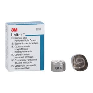 3M™ Unitek™ Crowns Size 6 1st Perm URM Replacement Crowns 5/Bx