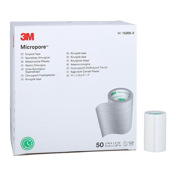 Micropore Surgical Tape Paper 2"x1.5yd White 50Rl/Bx