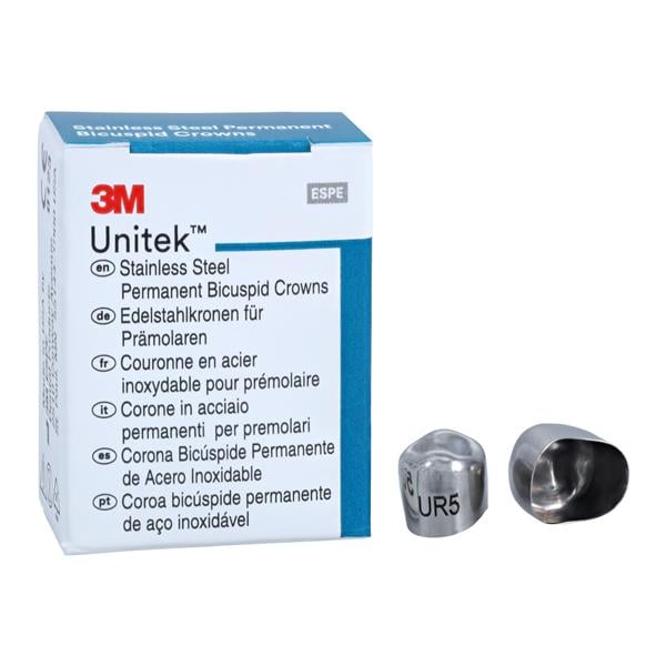 3M™ Unitek™ Stainless Steel Crowns Size 5 1st Perm URB Replacement Crowns 5/Bx