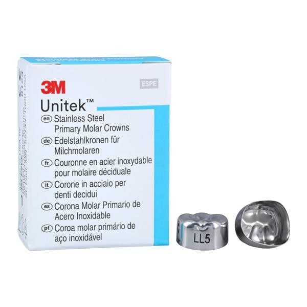 3M™ Unitek™ Crowns Size 5 2nd Primary Lower Left Molar Replacement Crowns 5/Bx