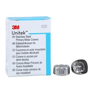 3M™ Unitek™ Crowns Size 6 2nd Primary Lower Left Molar Replacement Crowns 5/Bx
