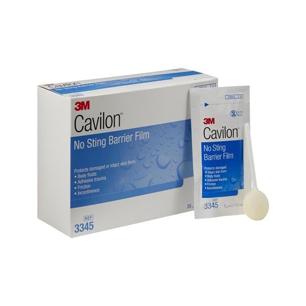 3M Cavilon No Sting Film Barrier Liquid 3mL Transparent Packet 25/Bx, 4 BX/CA