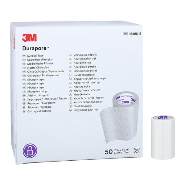 Durapore Surgical Tape Silk 2"x1.5yd White Non-Sterile 50/Bx, 5 BX/CA