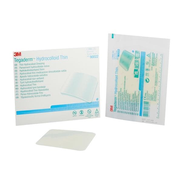 Tegaderm Hydrocolloid Dressing 4x4" Sterile Square Thin Adhesive Trans Abs LF, 20 BX/CA