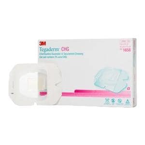 Tegaderm Chlorhexidine Gluconate IV Dressing 4x4-3/4" Sterile Adhesive White LF, 4 BX/CA