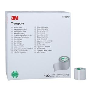 Transpore Surgical Tape Plastic/Polyethylene 1"x1.5yd Clear Non-Sterile 100/Bx, 5 BX/CA