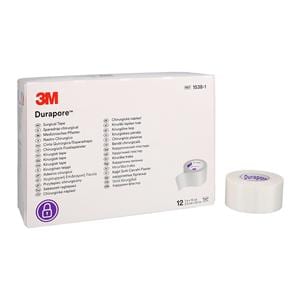 Durapore Surgical Tape Silk 1"x10yd White Non-Sterile 12/Bx, 10 BX/CA