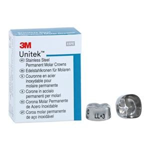 3M™ Unitek™ Crowns Size 3 2nd Permanent Lower Left Molar Replacement Crowns 5/Bx