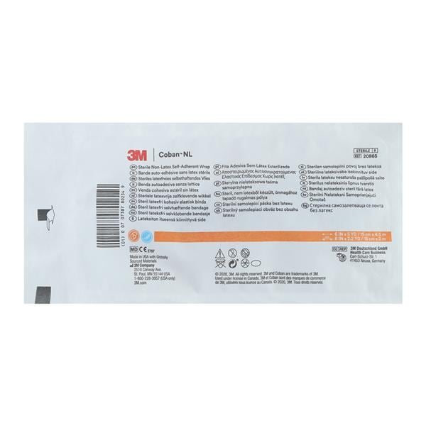 Coban Wrap Bandage Elastic 6"x5yd Tan Sterile 12/Ca