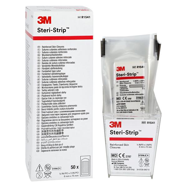 Steri-Strip Skin Closure Strip 1/4x3" White 50/Bx