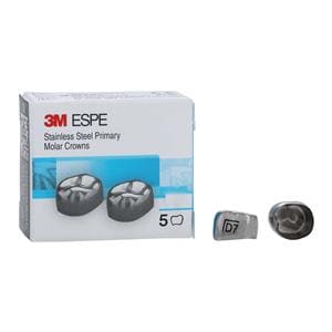 3M™ Stainless Steel Crowns Size DLL7 1st Pri LLM Replacement 5/Bx