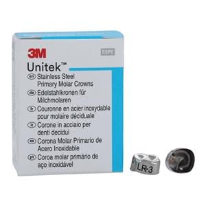 3M™ Unitek™ Crowns Size 3 1st Primary Lower Right Molar Replacement Crowns 5/Bx