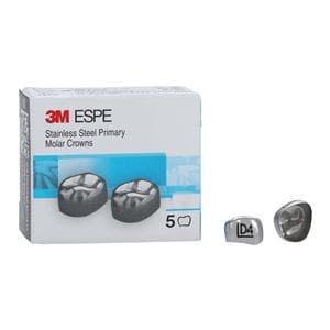 3M™ Stainless Steel Crowns Size DUL4 1st Pri ULM Replacement 5/Bx