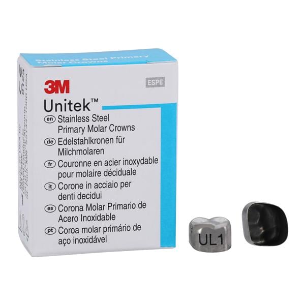 3M™ Unitek™ Crowns Size 1 2nd Primary Upper Left Molar Replacement Crowns 5/Bx