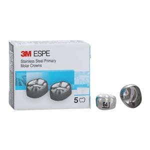 3M™ Stainless Steel Crowns Size EUR4 2nd Prim URM Replacement 5/Bx