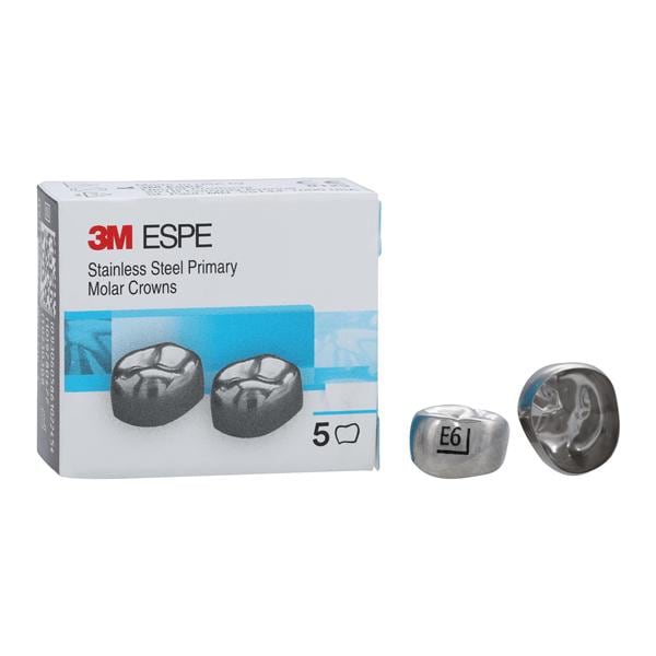 3M™ Crowns Size EUR6 2nd Primary Upper Right Molar Replacement 5/Bx