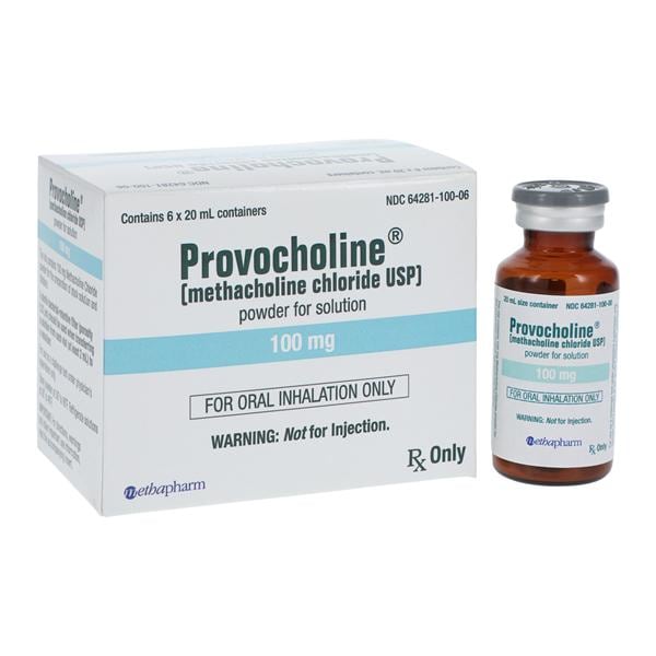 Provocholine Inhalation Powder 100mg Vial 20mL 6/Package