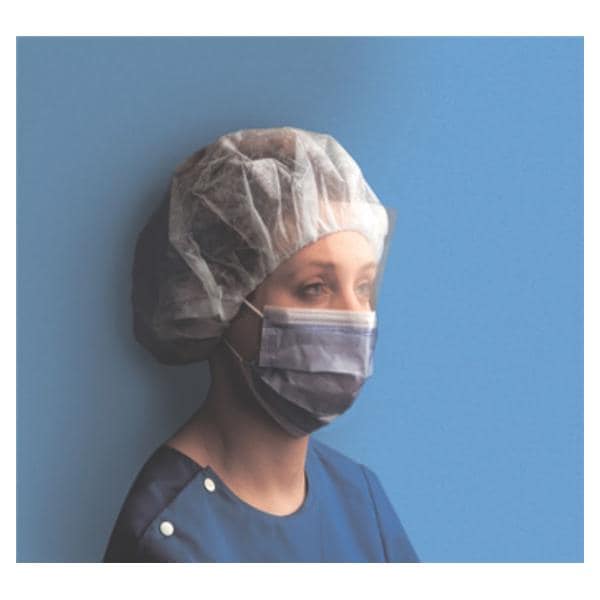 FluidShield Procedure Combination Mask / Shield ASTM Level 2 Anti-Fog Blue 25/Bx