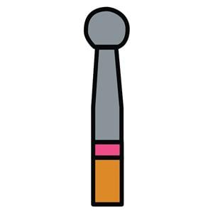 Predator Diamond Bur Friction Grip Medium Round Z801-023M 5/Pk