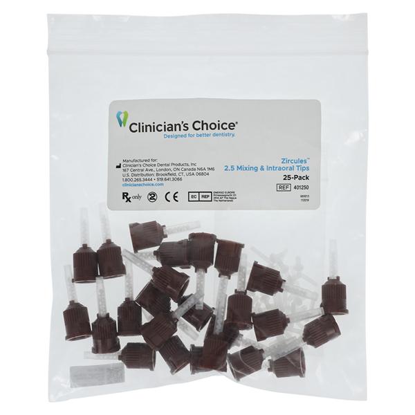 Zircules Mixing Tips Size 2.5 25/Pk