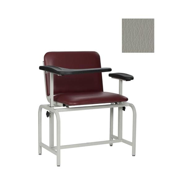 Blood Draw Chair Gray Steel 450lb Capacity Ea