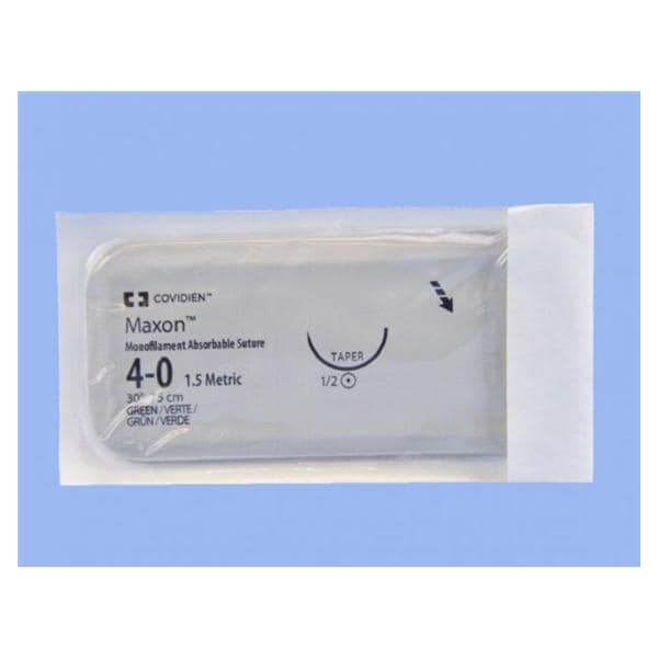 Maxon Suture 4-0 30" Polyglyconate Copolymer Monofilament V-20 Green 36/Ca