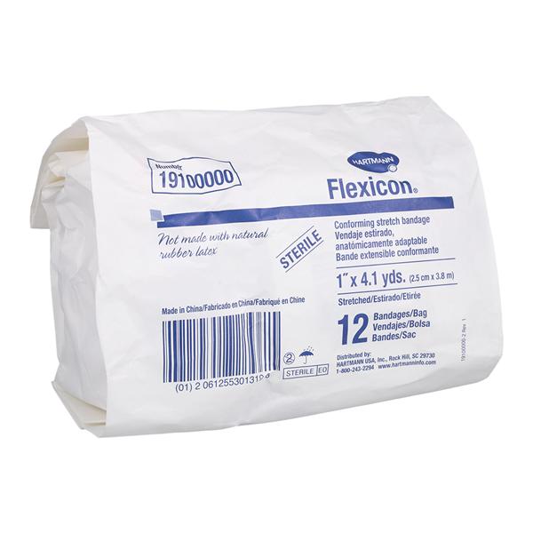 Flexicon Gauze Bandage Polyester/Elastic 1"x4.1yd Sterile 12/Bg, 8 BG/CA