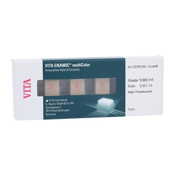 VITA ENAMIC multiColor HT Milling Blocks High Translucency 14 3M2 For CEREC 5/Pk